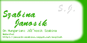 szabina janosik business card